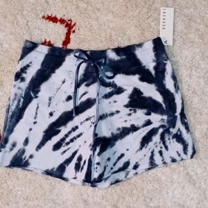 NWT- LACAUSA- Navy tie dye- XS- Sweatshorts